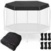 Generic Parasole per Trampolino Rotondo (Da 6 a 8 Piedini), Telo Parasole Nero