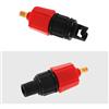 Risveglio Adattatore per pompa ad aria con 4 ugelli per kayak paddleboard, kit di connettori per valvola gonfiabile, struttura in nylon e acciaio con chiave per gonfiaggio rapido, colore rosso