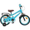 Ziaphsol Bici per bambini 12 pollici azzurro cielo in acciaio con freno a cerchione, telaio e forcella, sella, pneumatici e pedali da 2 a 4 anni, da 85 a 100 cm, con campanello e cavalletto