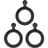 Drawup Confezione da 3 cinghie di protezione in silicone per mulinello da pesca per misure 3500-8000, accessori per copertura bobina (nero, S)