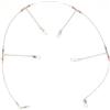 Tufgo Filo da pesca in acciaio inossidabile con design anti-nodo e ganci multipli, per casting in mare e surf, lunghezza 22 cm/45 cm/71 cm, rosso, confezione da 10 (5#)