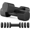 Gvblkq Pesi per le mani da donna, set di 2 manubri regolabili da donna, manico antiscivolo, pesi 4 in 1, set di pesi da donna per allenamento a casa, allenamento in palestra