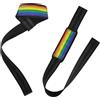 GuoChe Rainbow Pride Flag Gay Lgbt Pride Day Month Parade Lgbtq Community Polsiere e cinghie di sollevamento 66 cm antiscivolo per sollevamento pesi, bodybuilding, powerlifting e stacchi da terra