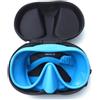 HaloModora Maschera subacquea regolabile con cinturino in silicone, lente in vetro temperato per una visione ampia, attrezzatura subacquea compatta e leggera per certificazione CE (nero)