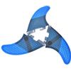AOWINHIT Set di Pinne per Tavola da Surf Elegante Pinna Caudale Blu Flessibile in Fibra di Vetro per Tutti i di Tavole da Surf 3 Pezzi