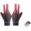 HaloModora Guanti da snooker a 3 dita con rete traspirante, accessorio da biliardo per giocatori di biliardo, unisex, per mancini/destrimani (blu)