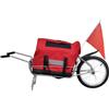 Ordellia Rimorchio per bicicletta monociclo con custodia, telaio in acciaio e materiale Oxford 600D, carico 40 kg, 143 x 42 x 41 cm, attacco a sgancio rapido per carichi e uso quotidiano