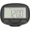 Mtlavishness Contapassi Contapassi Calorie con rilevamento della distanza Sensore 2D multifunzionale per calcolo accurato dei passi Display a grande schermo con orologio Design (Nera)