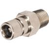 PJFXUIZ Connettore Linea Carburante Motore fuoribordo 033496-10 per Honda 1/4 Npt Maschio Lato Serbatoio '91 Cromato