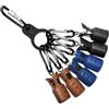 HaloModora Set di 6 ganci da pesca portatili in ABS con clip per esche per calamari e gamberetti 2.0-3.5# organizzazione scatola attrezzatura (M4)