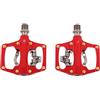 Qqmora Pedali Automatici a Doppio Lato con Tacchette Piattaforma Multiuso per e Guida Piatta Perfetto per Mountain Bike Costruzione in Alluminio 1 Paio (Rosso (in scatola))