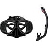 Elprico Set Maschera da Snorkeling, Maschera Subacquea Senza Telaio con Boccaglio Pieghevole e Supporto per Action Camera per Viaggi Subacquei (#1)