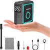 Senelux Mini pompa elettrica per bici da 150 psi, compressore d'aria portatile senza fili, con manometro digitale, arresto automatico e preset intelligenti, ricaricabile USB-C, per bici da strada con
