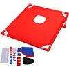 Fesjoy Set da Gioco Portatile Cornhole Set da Gioco per Lancio All'aperto di Lancio del Sacco a Sacco 2 Assi 6 Sacchi di Fagioli Pieghevole con Cornice in PVC con Custodia per