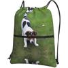 YYHHAOFA Cani che giocano sul prato Stampe Coulisse Zip Zaino - Durevole, Leggero Impermeabile Borsa da Palestra per Viaggi, Sport & Trasporto quotidiano