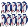 Generisch Set di 10 coperture protettive per putter da golf, resistenti, adorabili, compatte ed eleganti, accessori per sport all'aria aperta da uomo