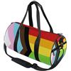 GuoChe Borsone sportivo rotondo leggero con tasca interna borsa da palestra per uomo donna borsone per viaggi sport progresso bandiera arcobaleno bandiera