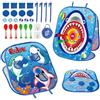 Generisch Bean Bag - Gioco da lanciare per cornhole all'aperto, supporto in ABS con palline per freccette, accessori per carnevale, campeggio, scuola, cortile, spiaggia, picnic, feste, 58 x 48 x 31 cm, blu