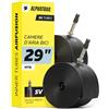 Alphatrail MTB Camera d'aria Bicicletta Rick 29 Pollici SV Presta Valvola 2x Set Copertoni Compatibili Michelin, Continental, Conti, Schwalbe, Maxxis, Vittoria & Kenda