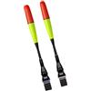 Elnwnnkc 2Pcs LED Glow Float Top Mount Night Fishing Tool, Sensibile Luminoso Galleggianti di Ricambio Boe di Pesce Accessori Luminosamente LED Float