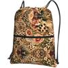 YYHHAOFA Zaino con cerniera e coulisse con stampa leopardata a righe - Borsa da palestra resistente, leggera e resistente all'acqua, per viaggi, sport e trasporto quotidiano