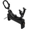Drawup Supporto per canna da pesca girevole a 360° per barca per kayak - Supporto regolabile con morsetto in acciaio inox nero, 20 cm