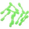 Tufgo 10 luci per canna da pesca, luce notturna con clip, indicatore di morso luminoso per pesca alla carpa, verde ABS, S, M, L (L)