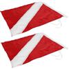 NESTINGHO 2 Corda E Boa di Sicurezza Bianca per Immersioni, Bandiera Subacquea Cucita Galleggiante con Marchio di Avvertimento per Subacqueo per Immersioni, Bandiere Rosse