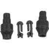 Tufgo Connettore a cambio rapido per impianti di pesca alla carpa, 10 pezzi, terminali in ABS, per alimentatori e miscelatori, colore nero, 12 x 6 mm