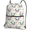 YYHHAOFA grazioso zaino con stampa a stella di bambù con coulisse e cerniera, leggero, impermeabile, con tasca, per viaggi, sport, yoga
