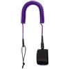 FewNvWa Paddleboard Leash Guinzaglio Tavola Doppio Snodo Acciaio Resistente Polsino Comodo Elastico Chiusura Stabile con Tasca Chiave Adatto per Sport Acquatici Surf Paddle Escursioni Marine, Viola