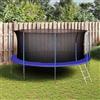 QUAHEAS Rete di sicurezza per trampolino rotondo da 4,57 m, in polietilene resistente alle intemperie, con cerniera e rinforzo, rete di ricambio per trampolino da giardino con 8 aste, protezione per