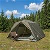 Ziaphsol Tenda a tunnel verde oliva per 4 persone, impermeabile e traspirante, leggera tenda familiare con ventilazione, pali in fibra di vetro, 5,19 m², per campeggio, escursionismo, trekking