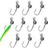 Gvblkq Fishing Jig Heads - Ami speciali per pesci persici, 10 pezzi, senza piombo, senza erbacce per mare, acqua dolce, stagno, pesca a traino, acque costiere