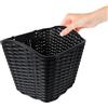 TEHAUX Cestino capacità con Plastica e Bici Nero per Grande in Elettrica Superficie Liscia, Stile Retro Copertura Inclusa per Passeggiate Rilassanti