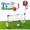 Eoixuqba Set Di Porta Da Calcio Bambini Gioco Portatile di Segnatura Punti Calcio e