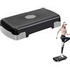 Gvblkq Stepper aerobica regolabile, step per allenamento con rialzi, 3 altezze regolabili, design, ideale per allenamento cardio e , esercizi in palestra a casa, 45 cm