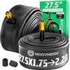 MoovMoov Camera d'Aria 27,5 pollici - Per Pneumatici 27.5x1.75, 27.5x1.90, 27.5x1.95, 27.5x2.0, 27.5x2.10, 27.5x2.125, 27.5x2.15 e 27.5x2.20 da 50-584 a 56-584 - Confezione da 2 - Per Bici