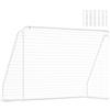 HOMCOM Porta da Calcio per Giardino e Parco Adulti 301x120x200 cm Bianco | 6 Picchetti a U, Rete da Calcio in PE e Metallo