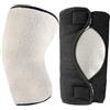 RANRAO Ginocchiere invernali calde foderate in pile spesso, scaldamuscoli per sport, basket, pallavolo, sollievo dal dolore articolare, cinghia regolabile (bianco)