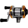 Tufgo per mini mulinello da pesca sul ghiaccio, doppia impugnatura, corpo in metallo, rapporto di trasmissione 3,2:1, lenza pre-bobinata per pesca invernale (oro (metallo))