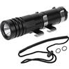 Lylithuif Mini Luce Subacquea 200M Impermeabile Subacquea LED Torcia Lanterna da Campeggio Torcia Multifunzionale Porta Casco da Sub per Immersioni Snorkeling Lega di Alluminio 88mm