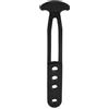 Kivivaka Gancio a T in gomma a 4 fori per yacht accessori per linee da appendere, staffa di montaggio su rotaia, punto di ancoraggio nero, 15,2 cm (3)