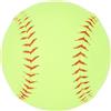 FortunateSweet Pallina da allenamento ufficiale da 30,5 cm, con rivestimento in PVC, cuciture rosse, colore giallo ottico, attrezzatura per esercitazioni da baseball e softball, diametro 9,7 cm
