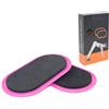 Drawup Core Sliders - Dischi per esercizi a doppia faccia, per addominali, allenamento a casa, attrezzature per il fitness su moquette, 23 x 15 cm, colore: rosa