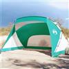 Ziaphsol Tenda da spiaggia verde mare, 274 x 178 x 170/148 cm, in poliestere 185T, impermeabile, traspirante, con ventilazione, zanzariera, dimensioni della confezione 53,5 x 10,5 x 10,5 cm, aste e
