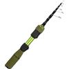 Drawup Canna da pesca telescopica da 1,8 m, in fibra di carbonio, ultra leggera, per pesca alla trota d'acqua dolce e pesce persico - verde portatile da viaggio con azione morbida