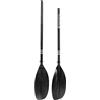 AQUASTIC AQS-KPD001 - Pagaia per canoa, 2 pezzi, lunghezza 220 cm, struttura in alluminio leggera, robusta lama asimmetrica su entrambi i lati, colore: Nero