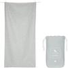 Dock & Bay Telo Mare - Asciugatura Rapida, Senza Sabbia - Compatto, Leggero - Materiali Riciclati al 100% - Include Custodia - Essential - Mountain Grey, Extra Large (200x90cm, 78x35)
