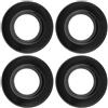 FortunateSweet Anelli antigoccia per pagaia per kayak, confezione da 4 pezzi, in gomma per paraspruzzi per remi da canoa, protezioni antiscivolo per alberi da 27 mm, colore nero